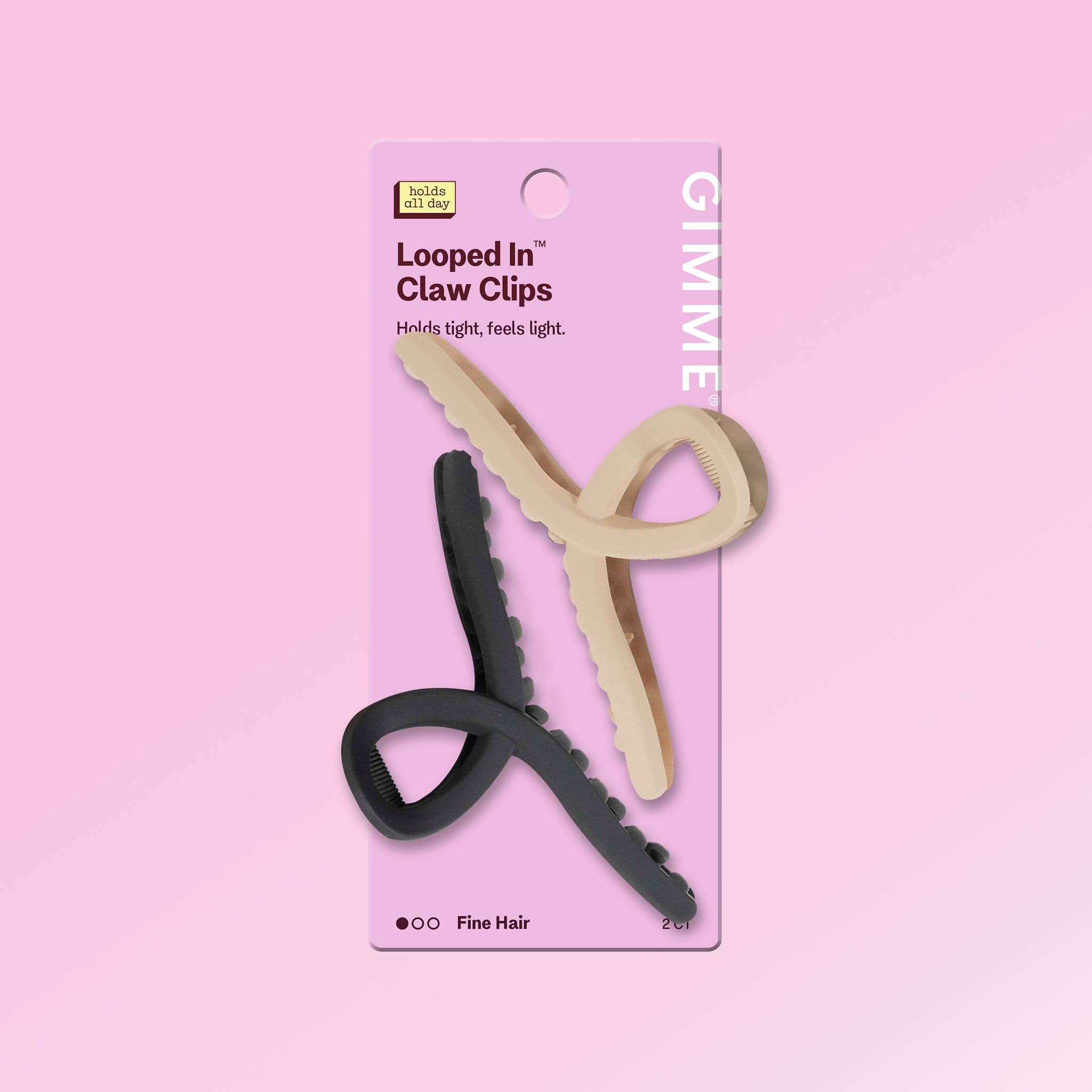 Loop Claw Clip Duo - Black & Tan
