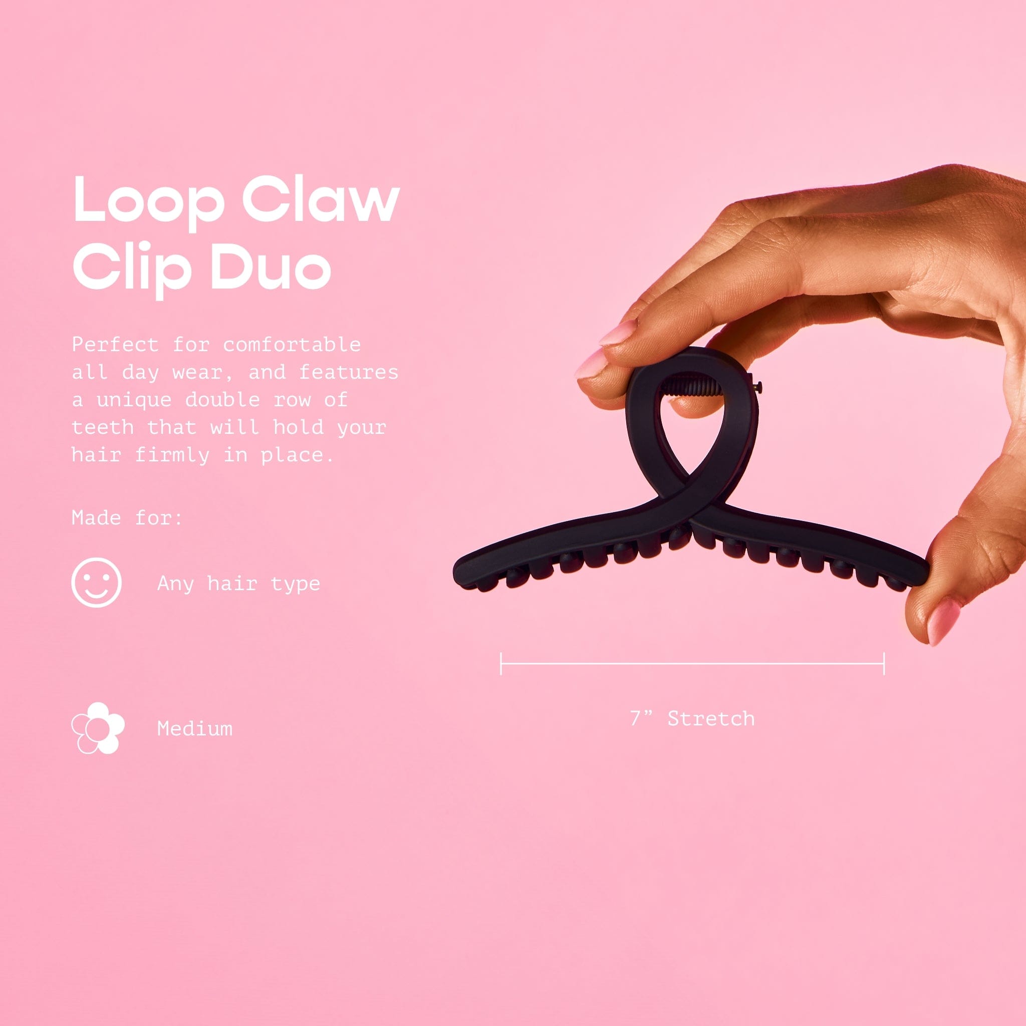 Loop Claw Clip Duo - Black & Tan