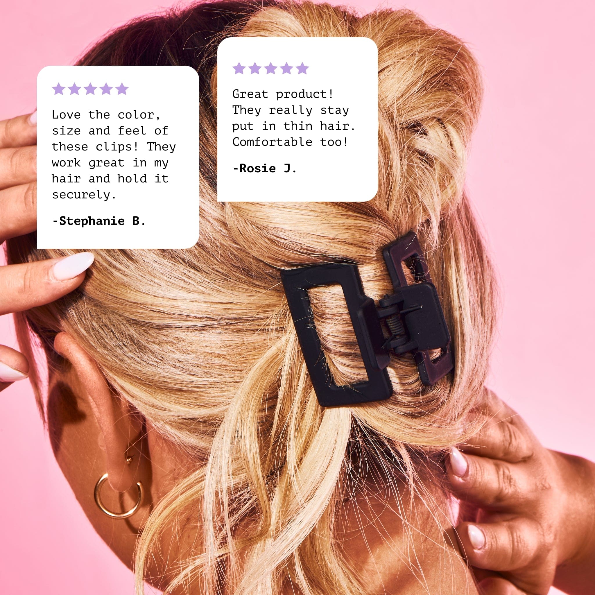Square Claw Clip Duo